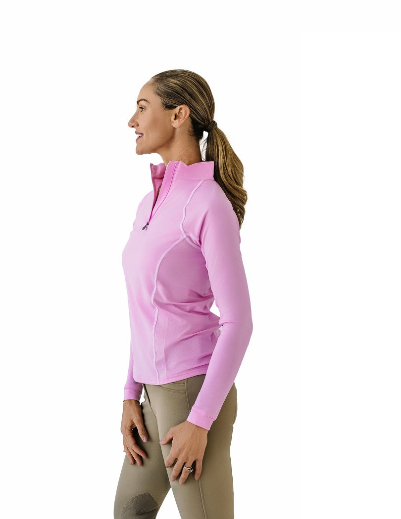 Ovation Riding Women’s Quarter-Zip Performance Sunshirt - Pink