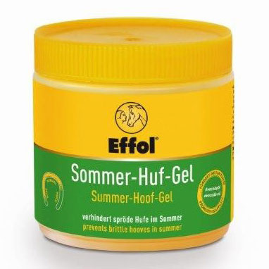 Yellow and green jar of Effol Summer Hoof Gel 