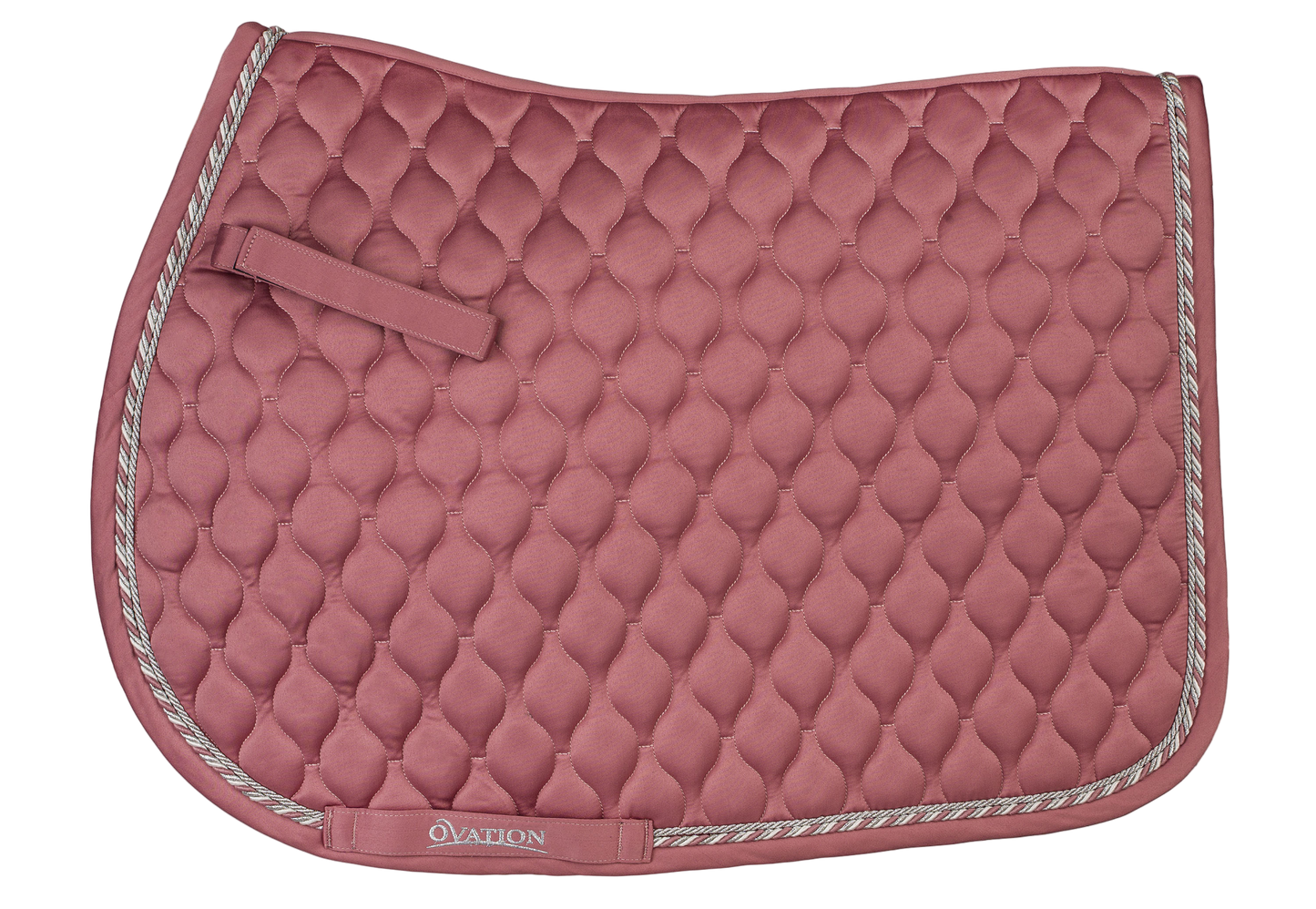 pink satin quilted saddle pad