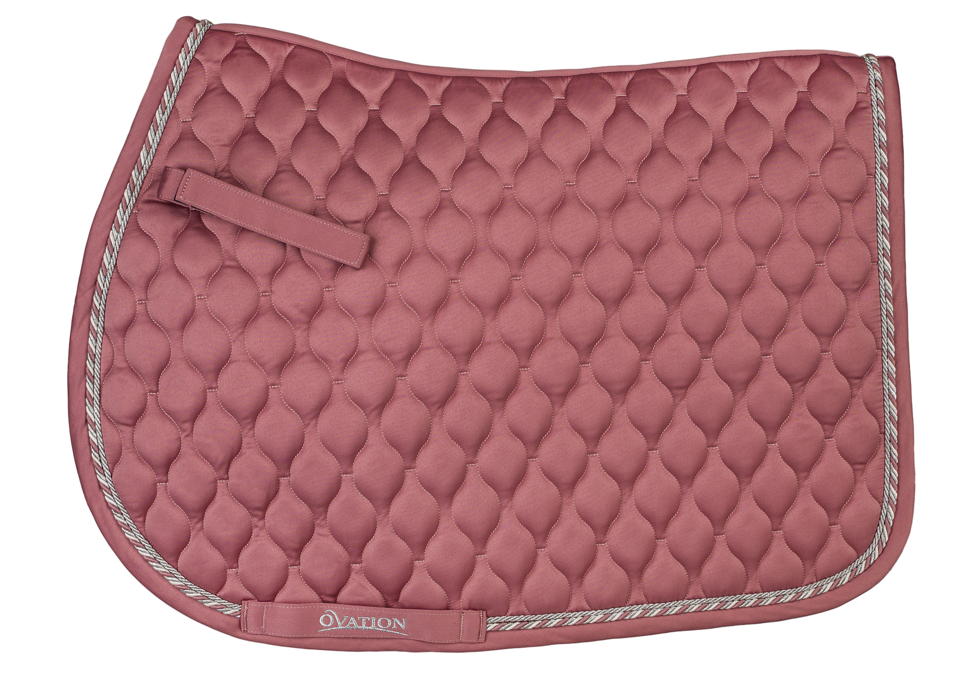 pink satin quilted saddle pad