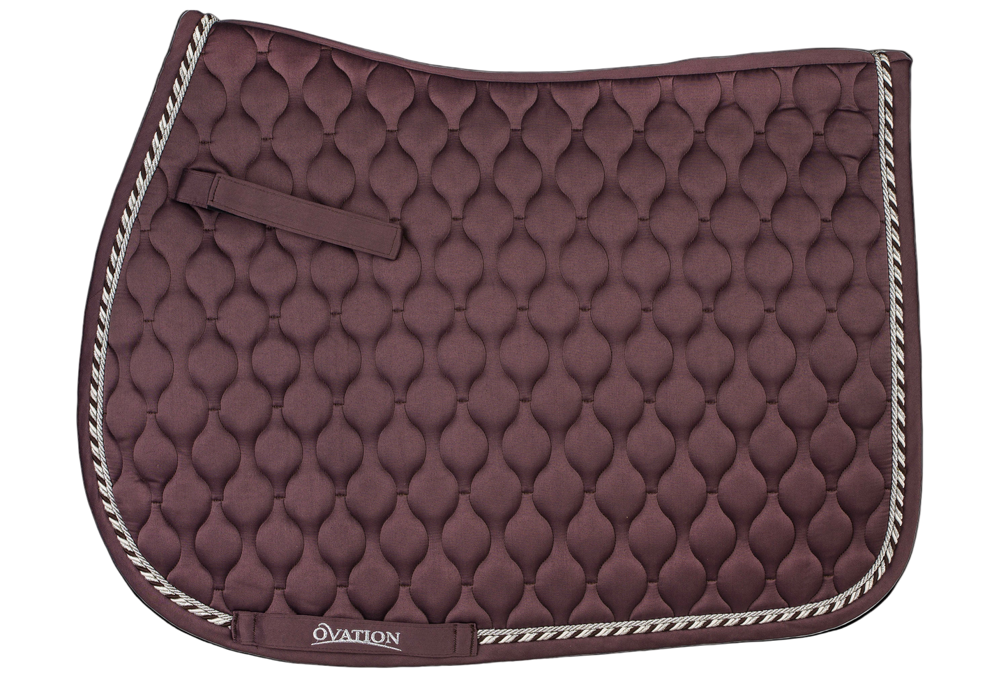 brown satin quilted saddle pad
