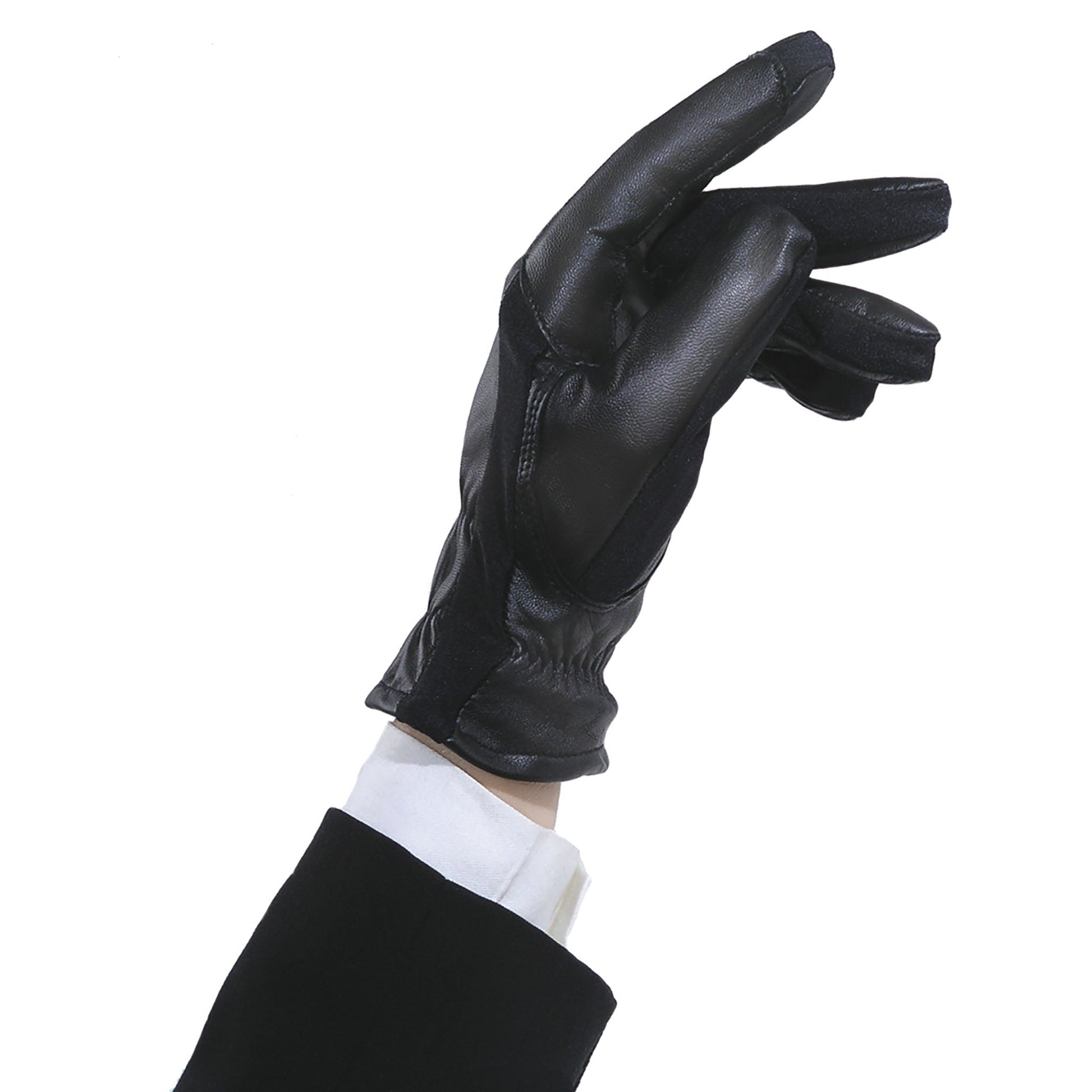 black leather riding glove