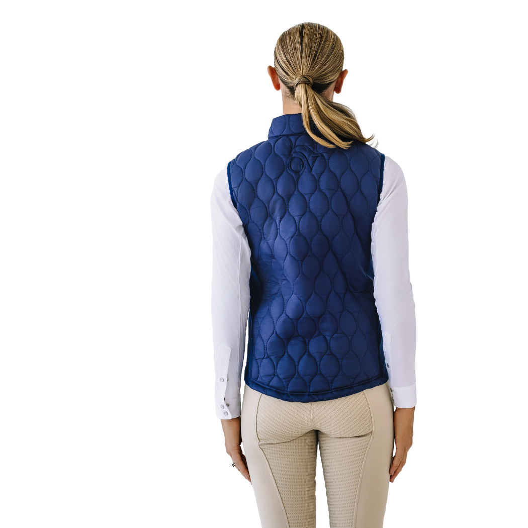 Ovation Riding Quilted Hybrid Puffer Vest - Navy