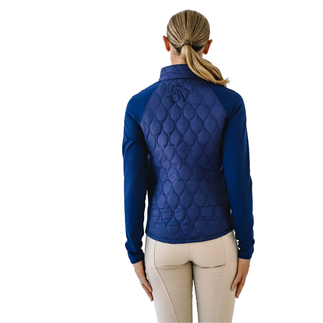 Ovation Riding Quilted Hybrid Puffer Jacket - Navy