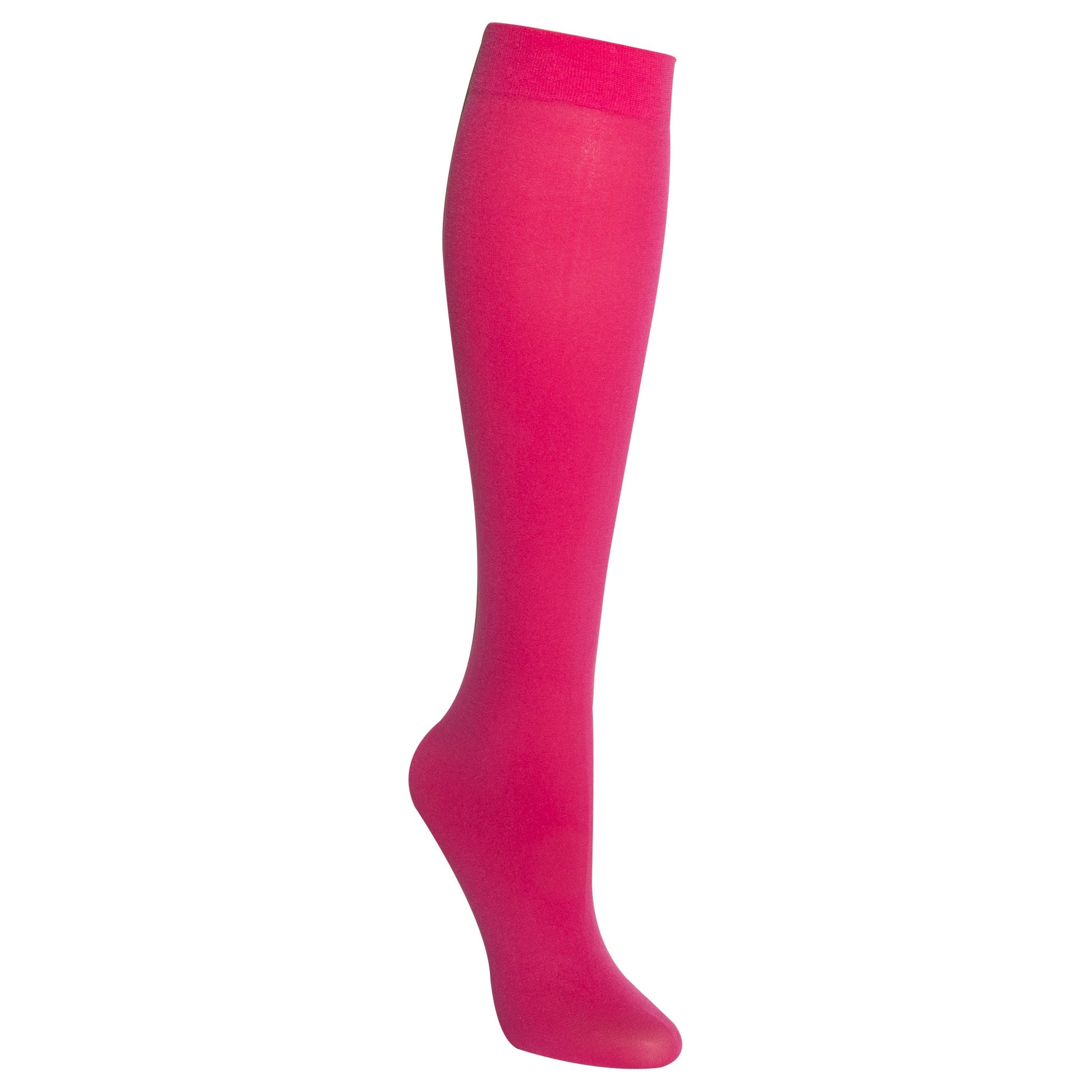 Ladies knee high riding socks in fuschia