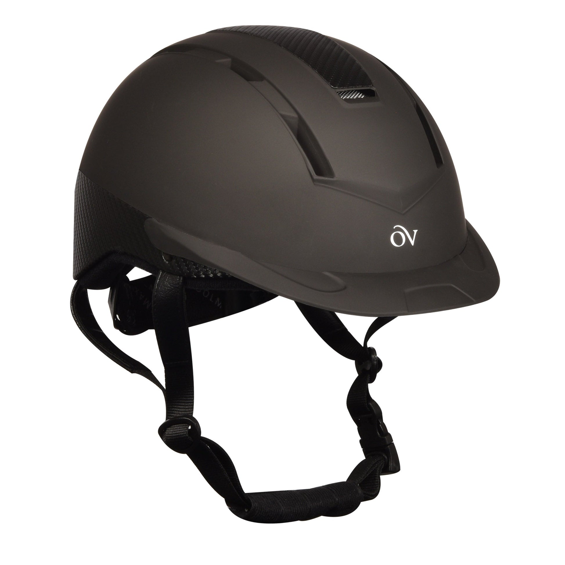 black riding helmet