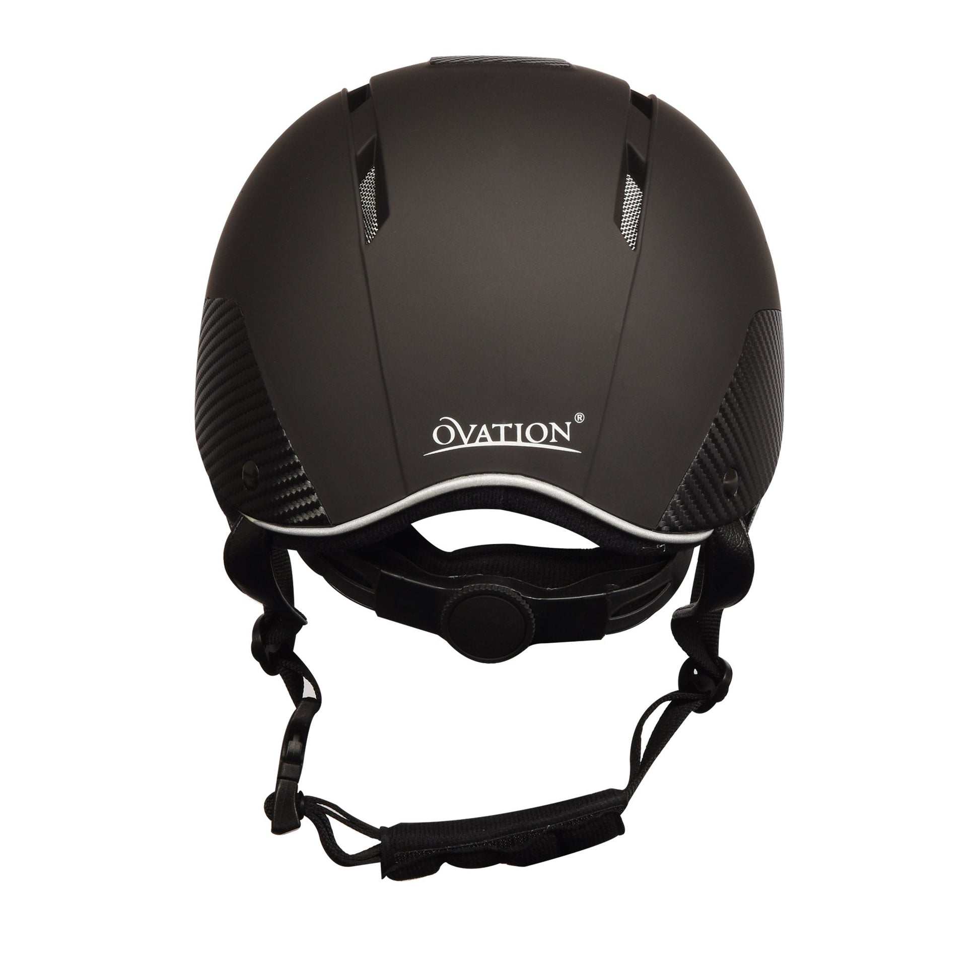 black riding helmet