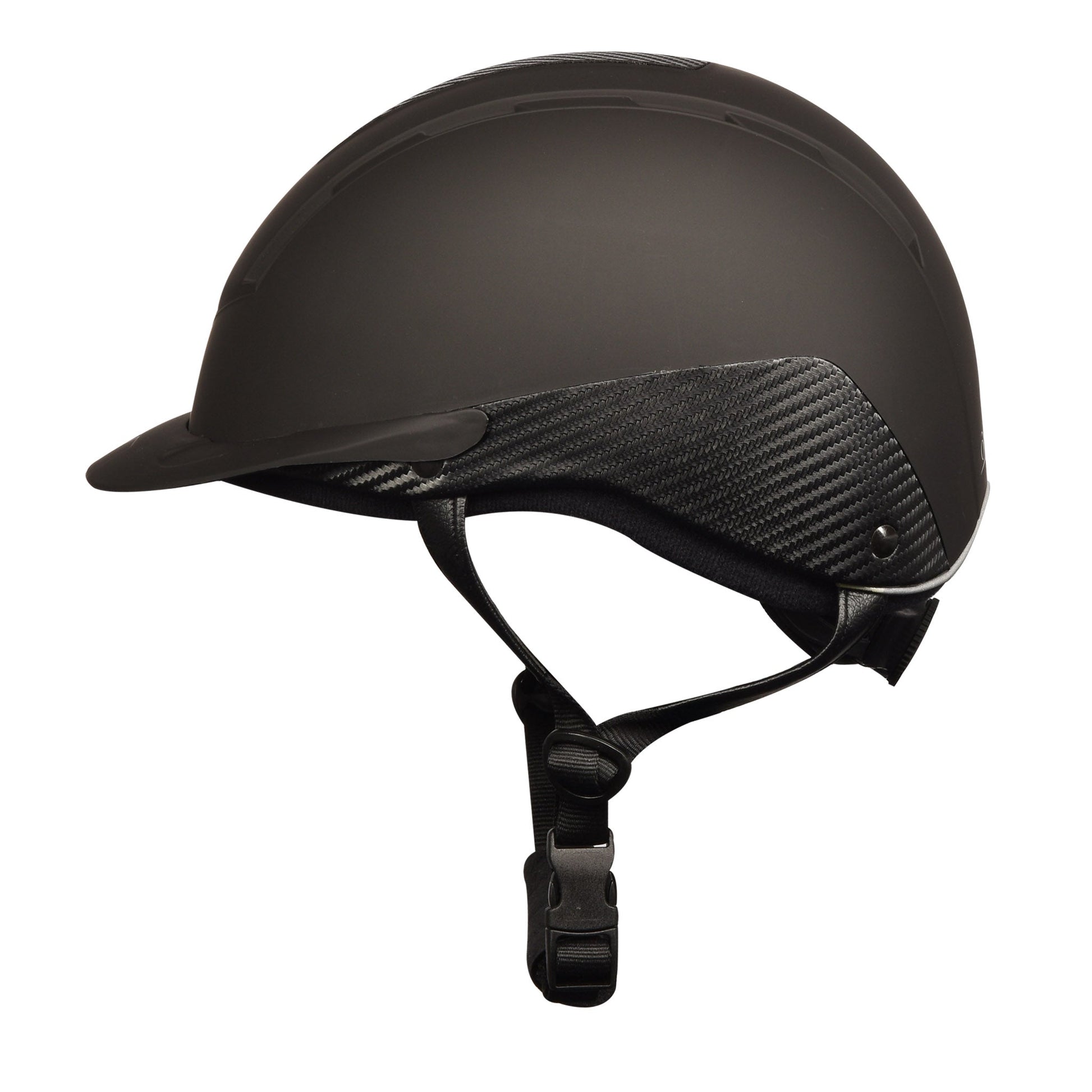black riding helmet