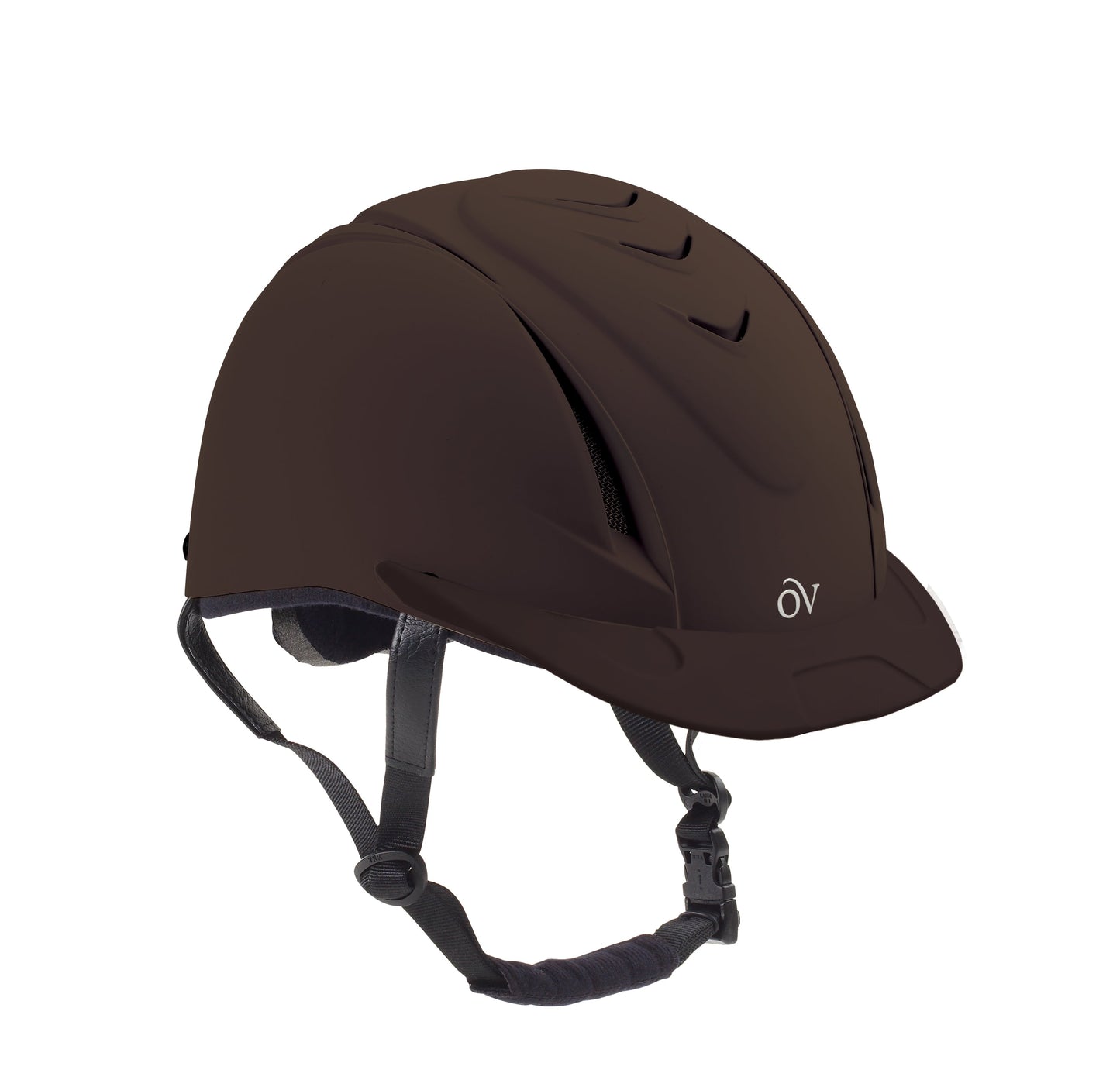 brown riding helmet