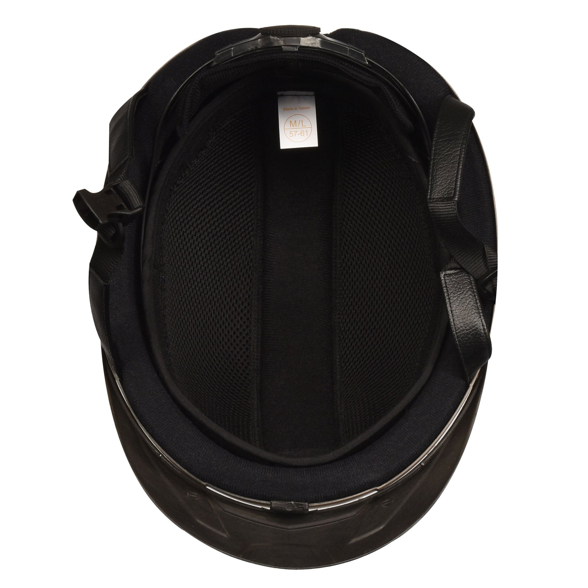 black and silver riding helmet