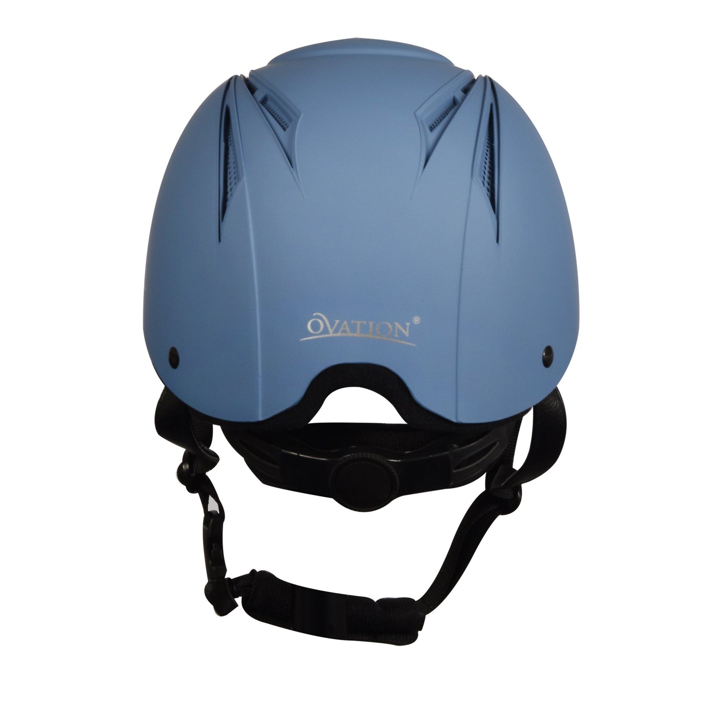 blue riding helmet