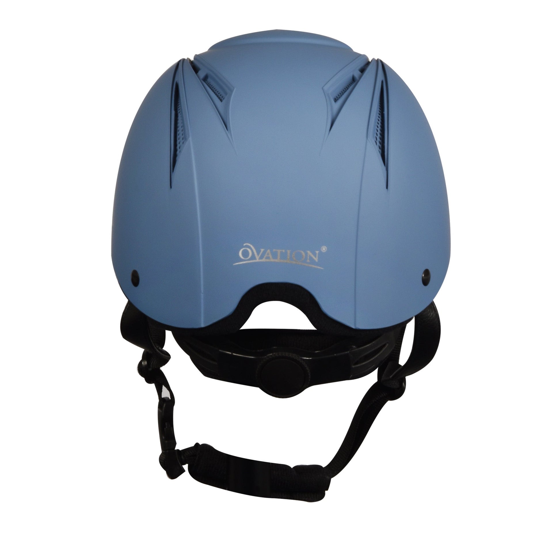 blue riding helmet
