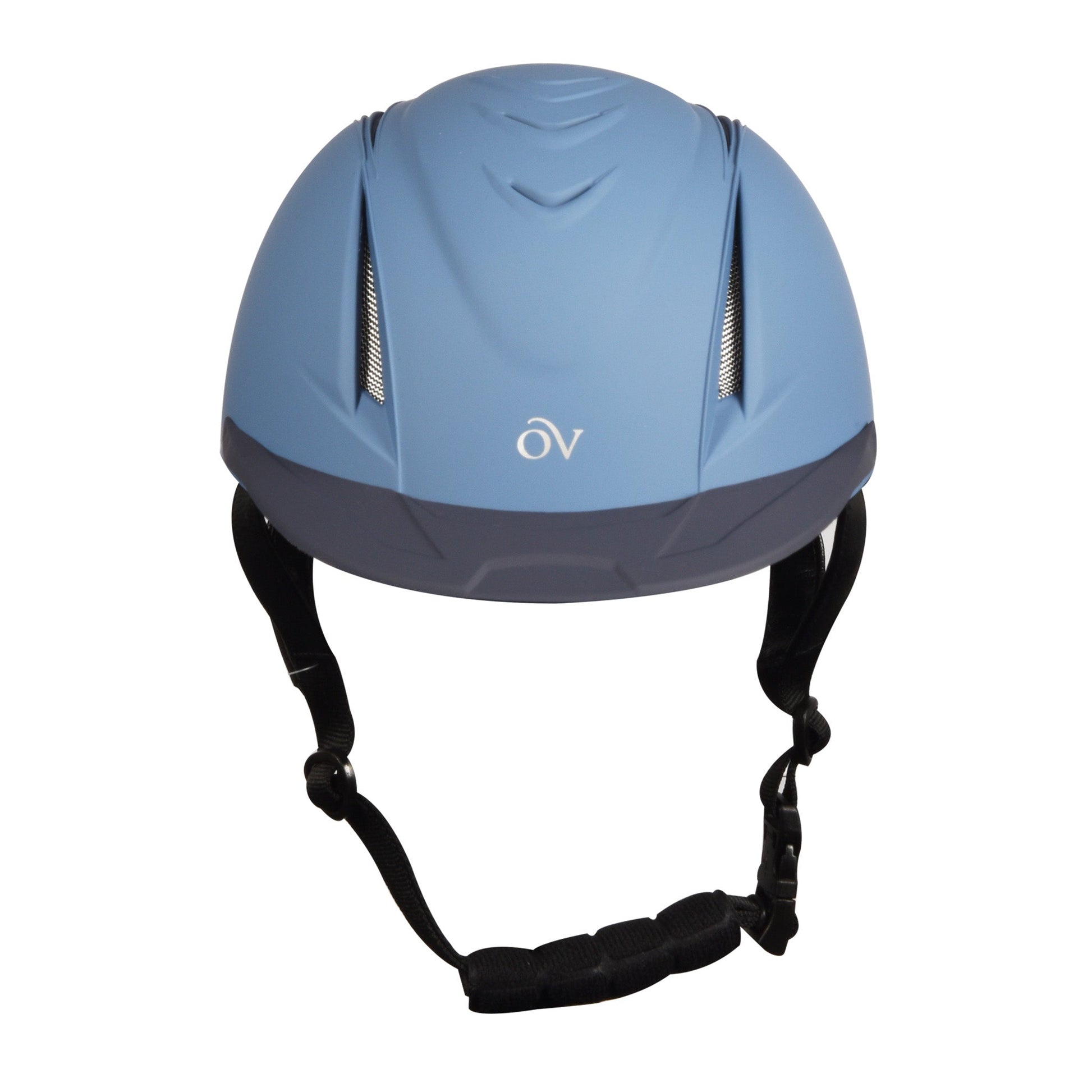 blue riding helmet