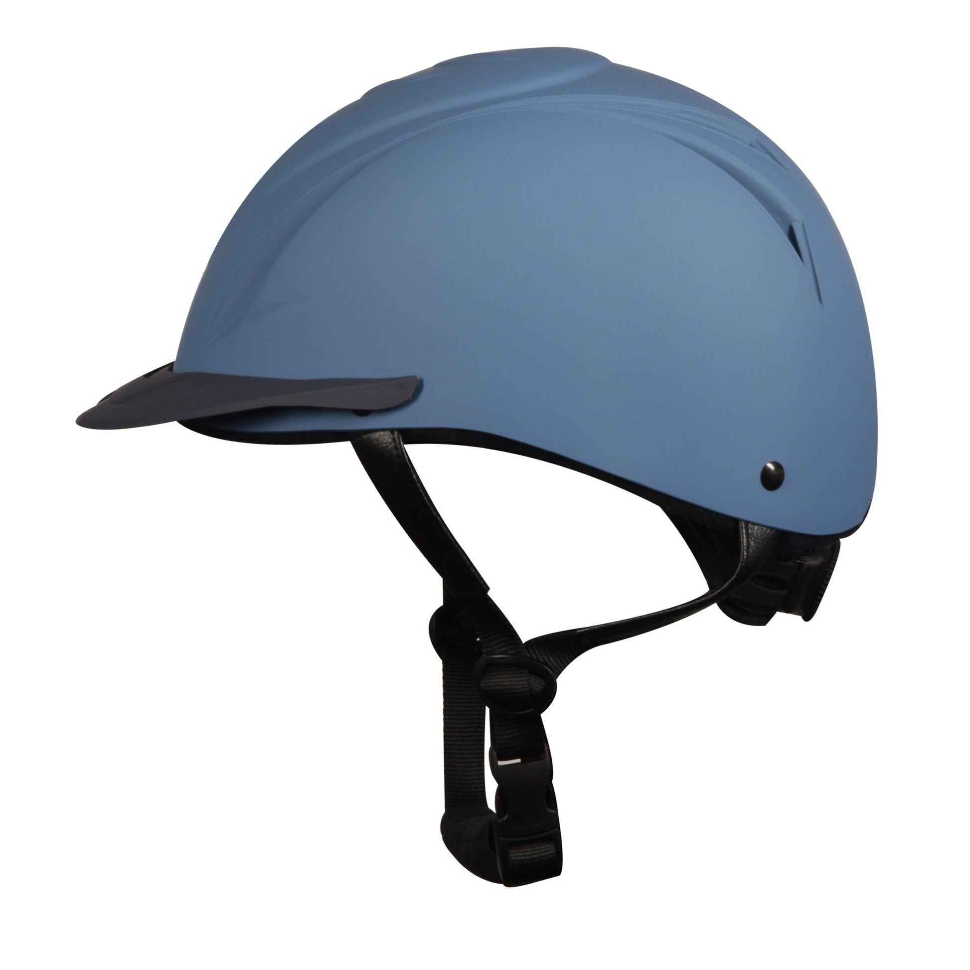 blue riding helmet