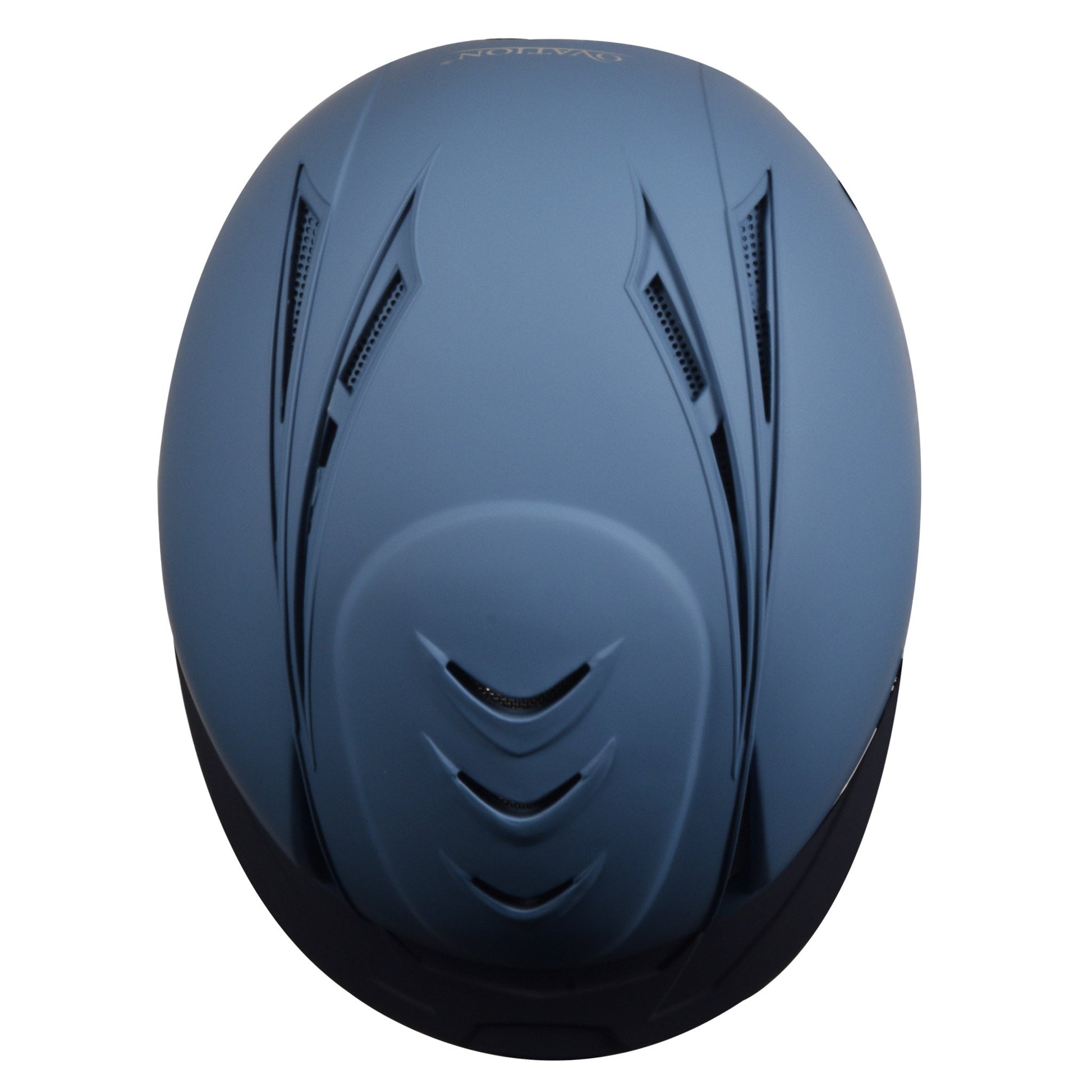blue riding helmet