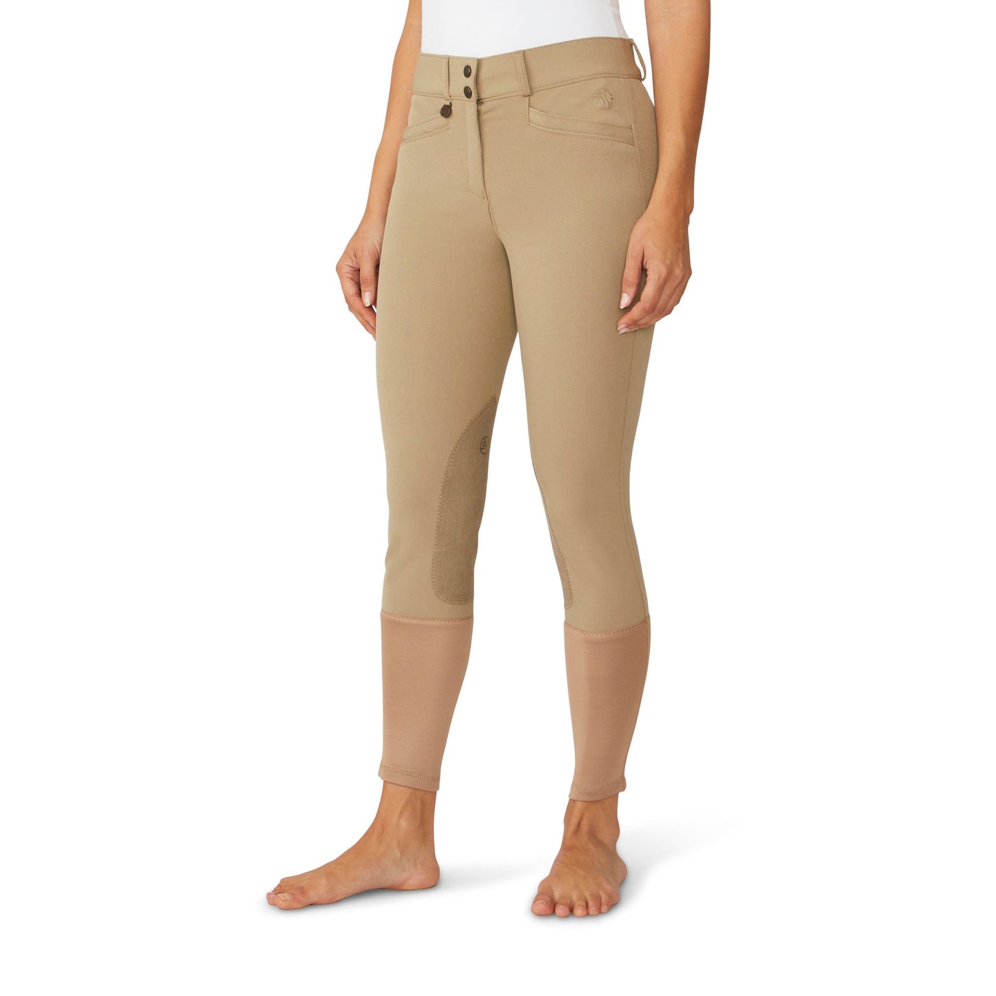 Ovation Women's Celebrity EuroWeave DX Knee Patch Breech - Light Tan