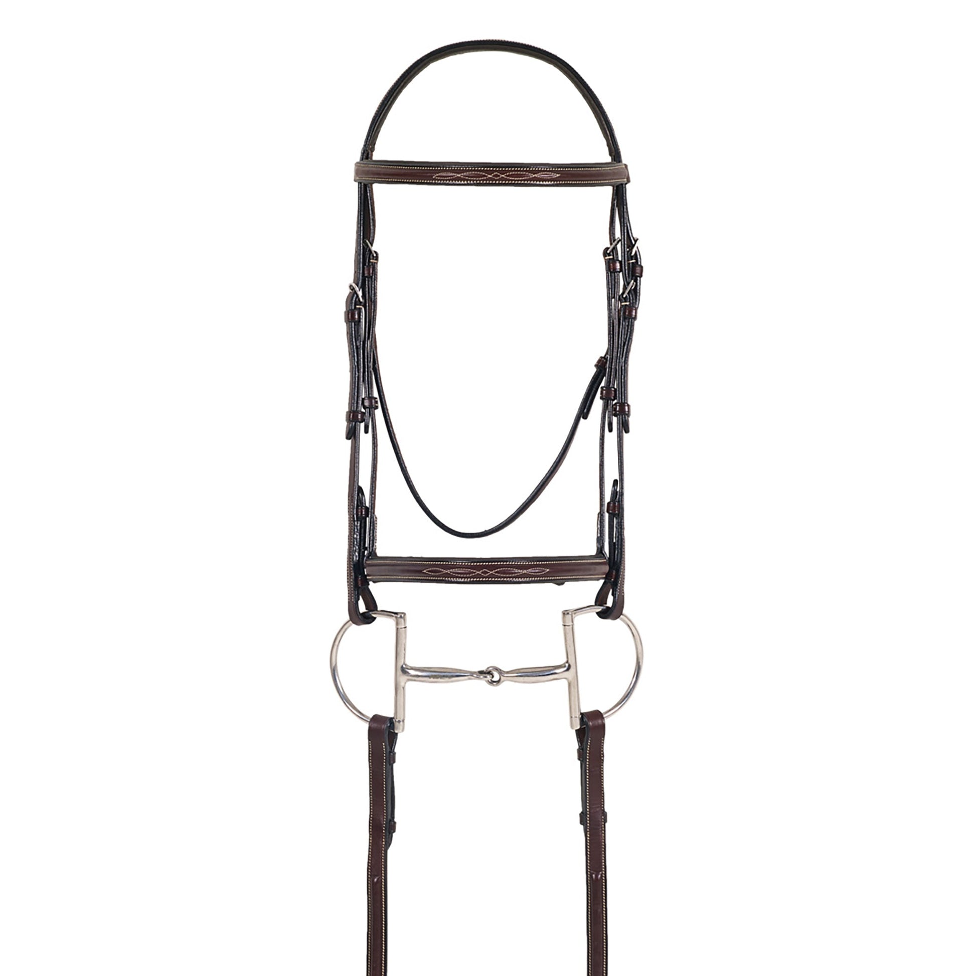 brown horse bridle with reins