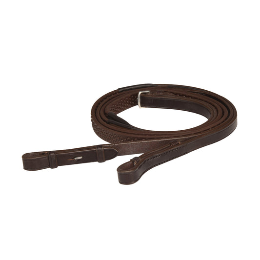 brown leather reins