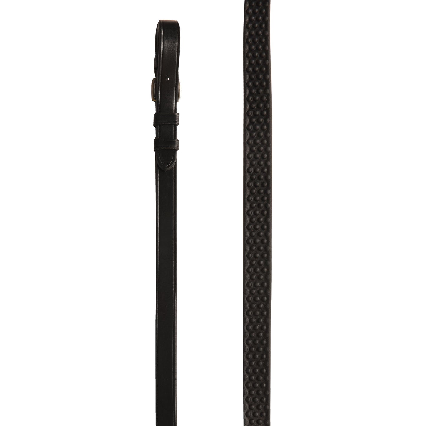 black leather reins