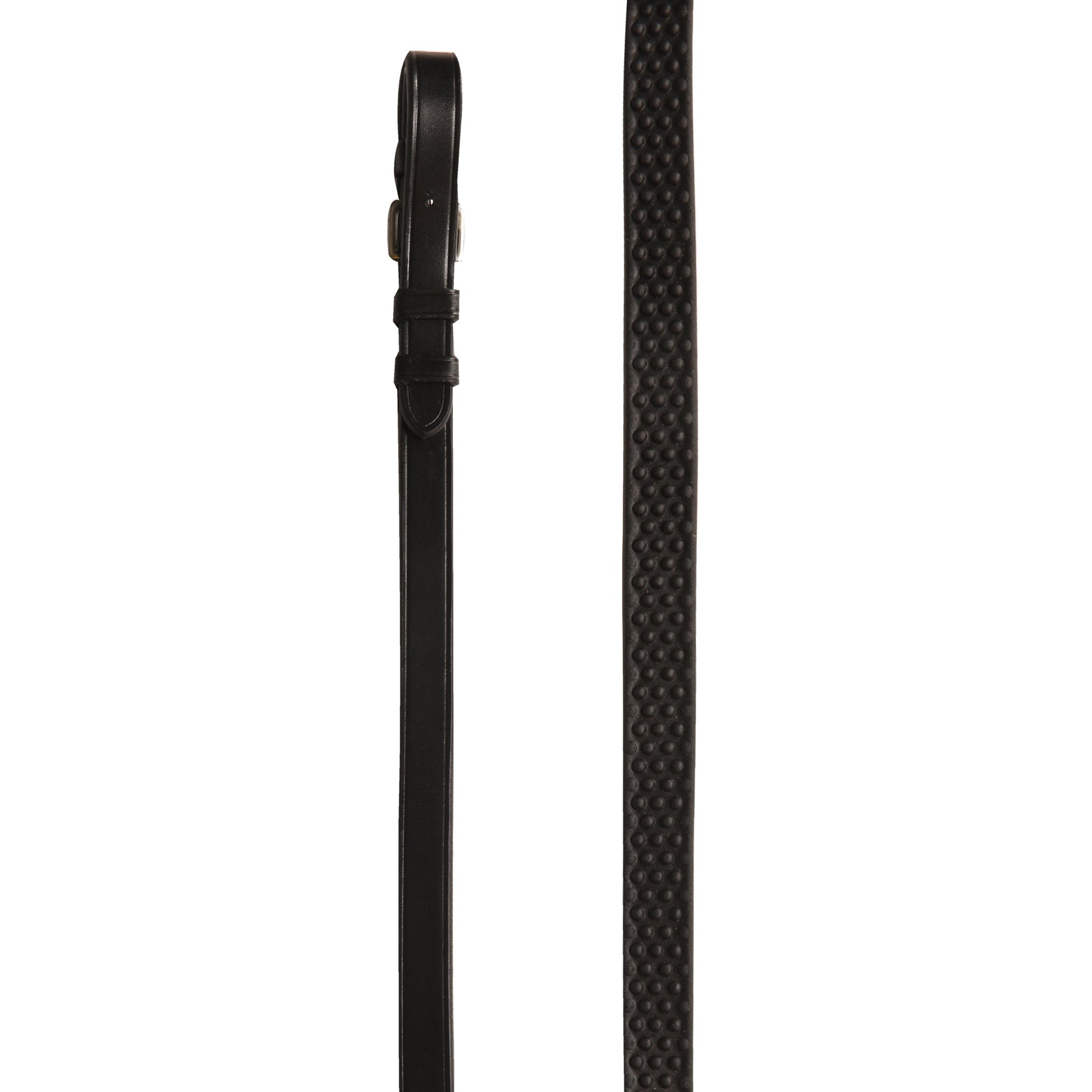 black leather reins