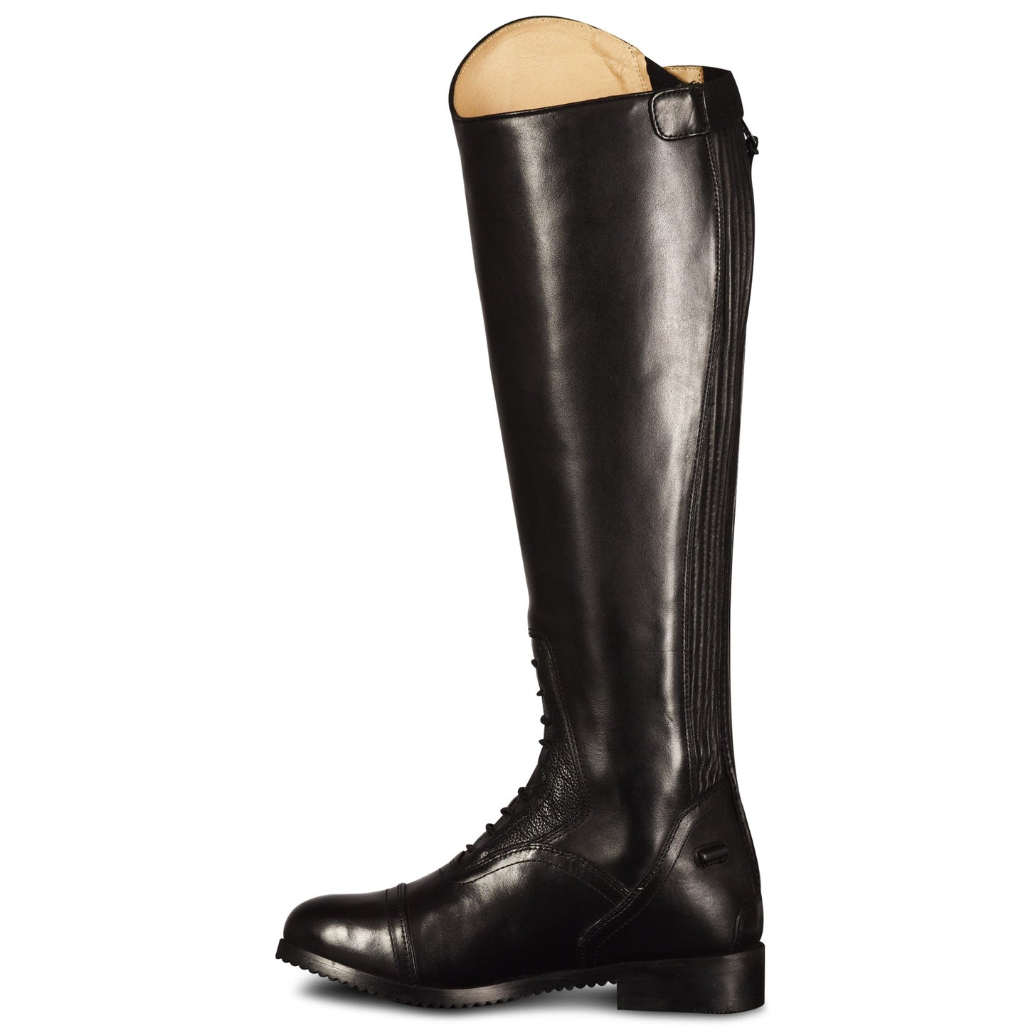 black tall riding boot