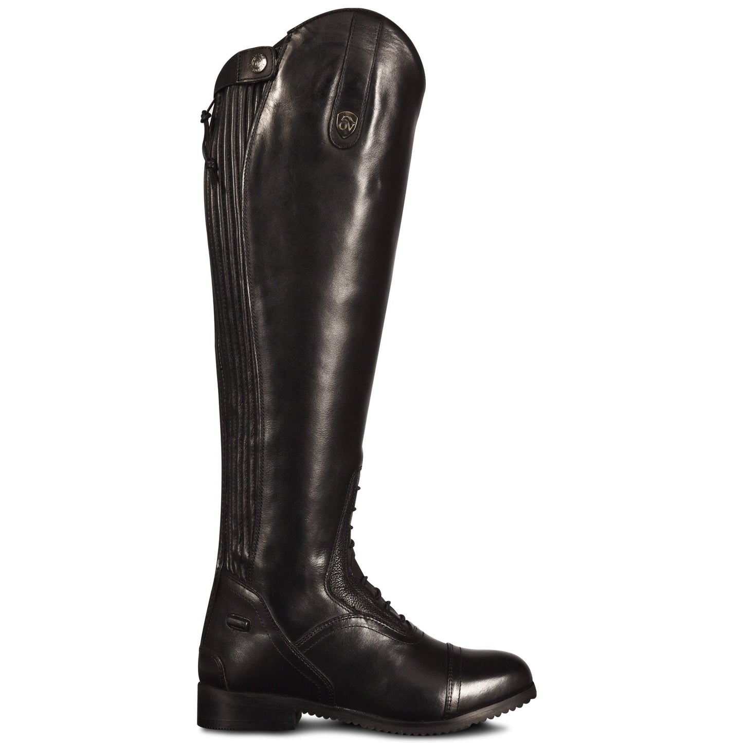 black tall riding boot
