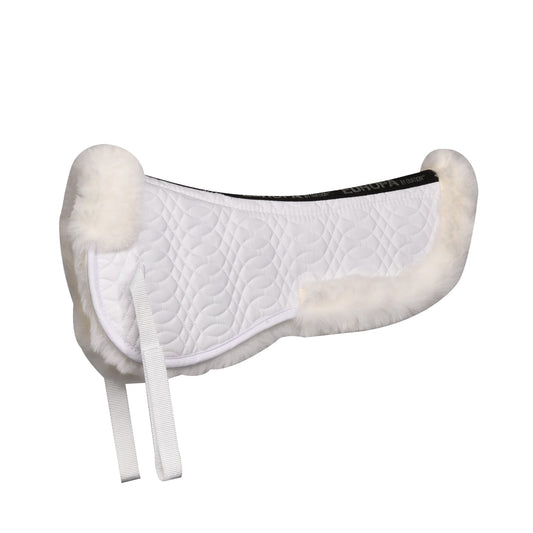 white sheepskin half pad