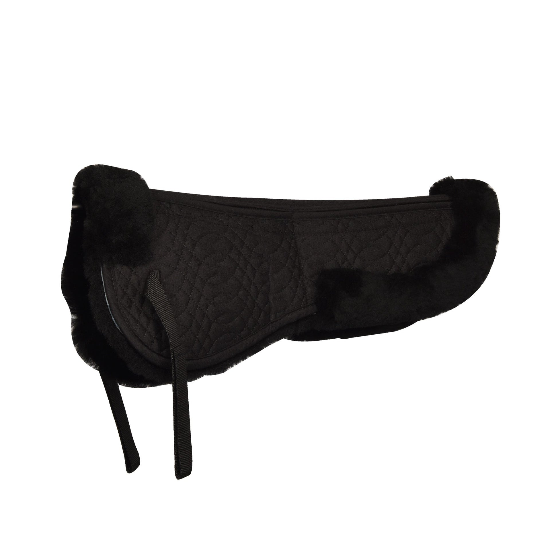 black half pad with sheepskin lining