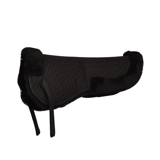 black half pad with sheepskin lining