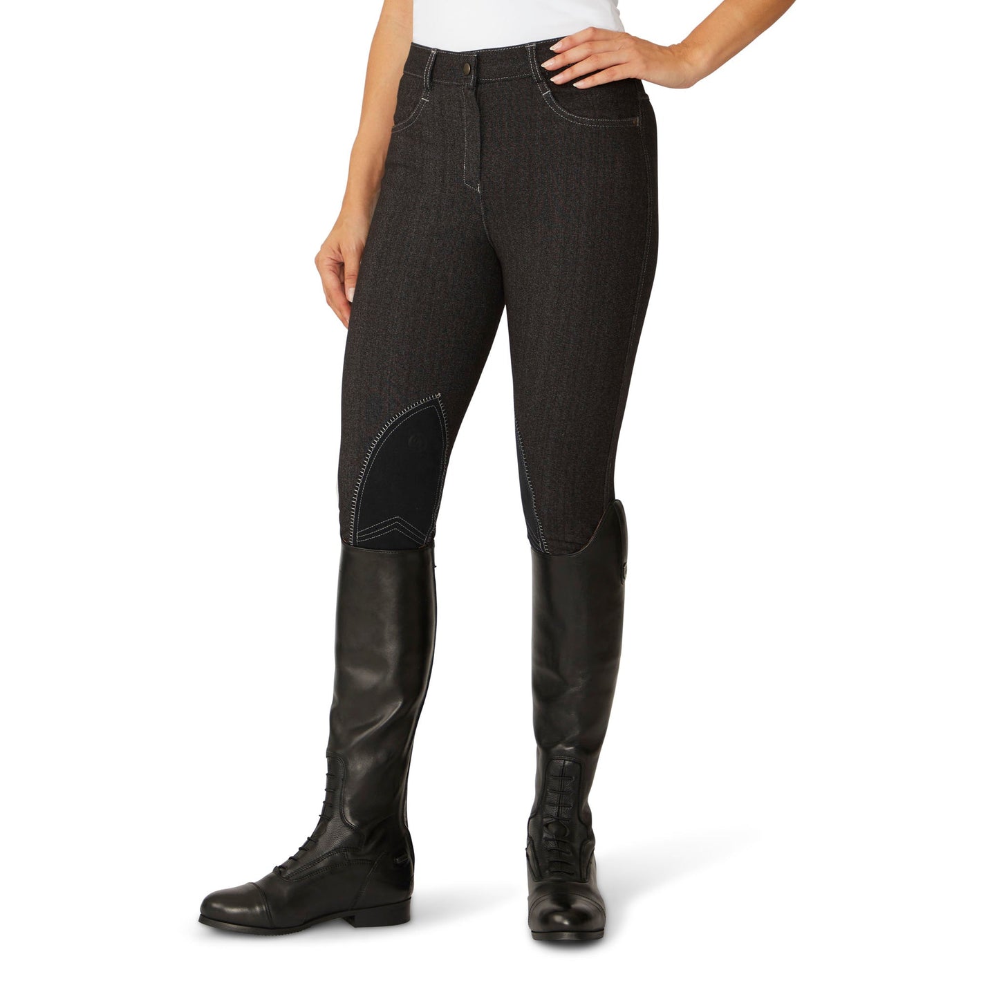 Ovation Women's SoftFlex Suede Knee Patch Breech - Neutral Beige