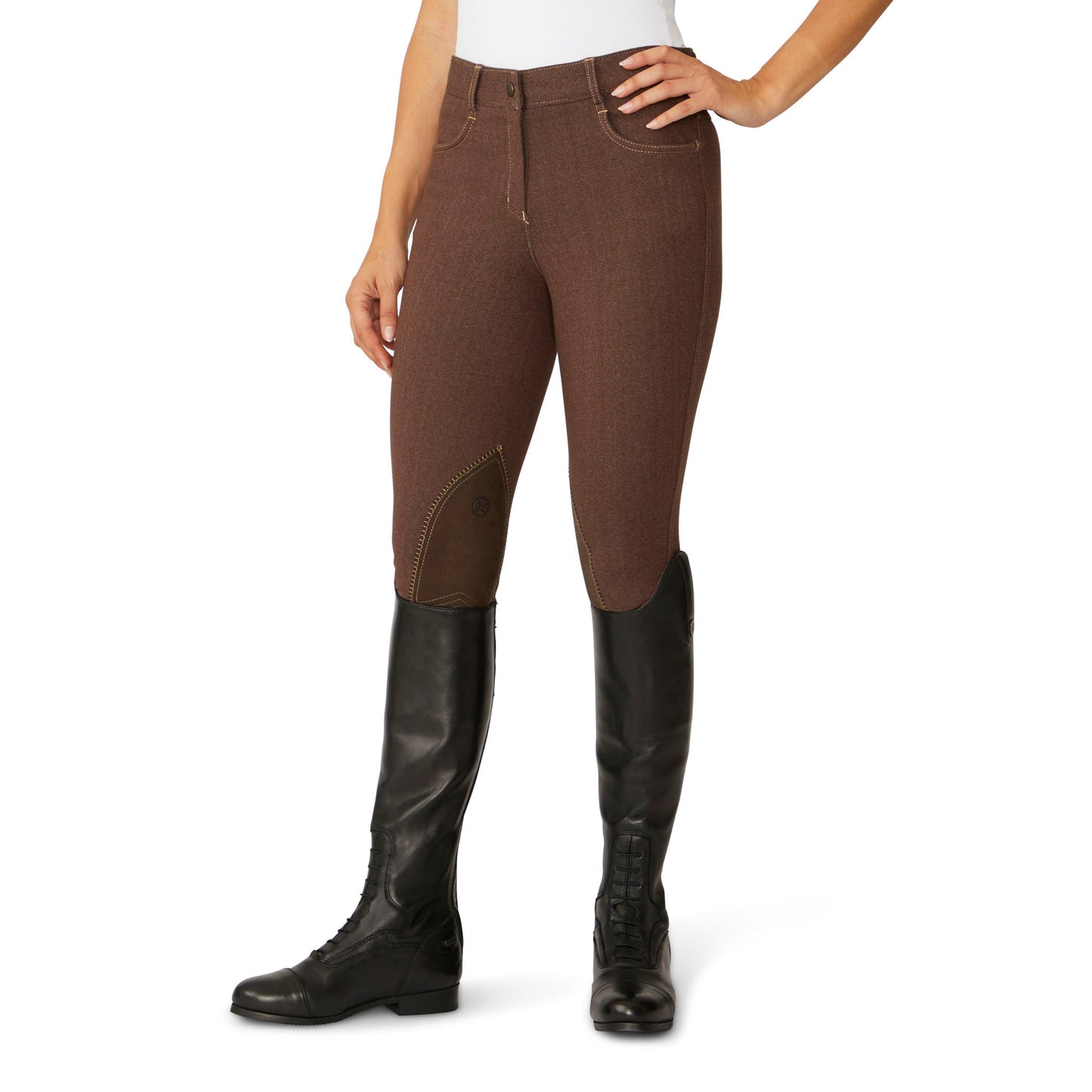 Ovation Women's SoftFlex Suede Knee Patch Breech - Neutral Beige