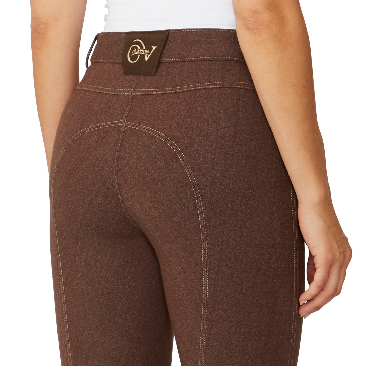Ovation Women's SoftFlex Suede Knee Patch Breech - Neutral Beige