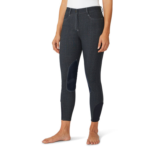 Ovation Women's SoftFlex Suede Knee Patch Breech - Indigo