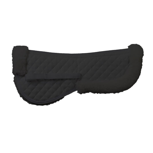 Black saddle pad on a white background