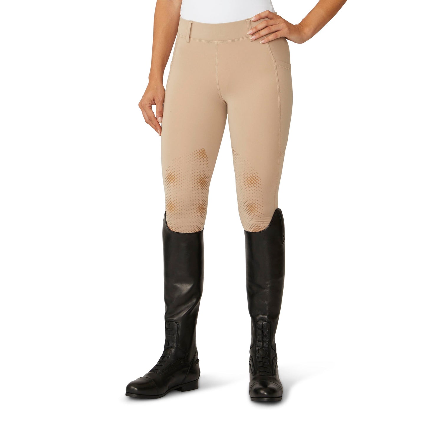 Ovation Women's Equinox Knee Patch Breech - Neutral Beige