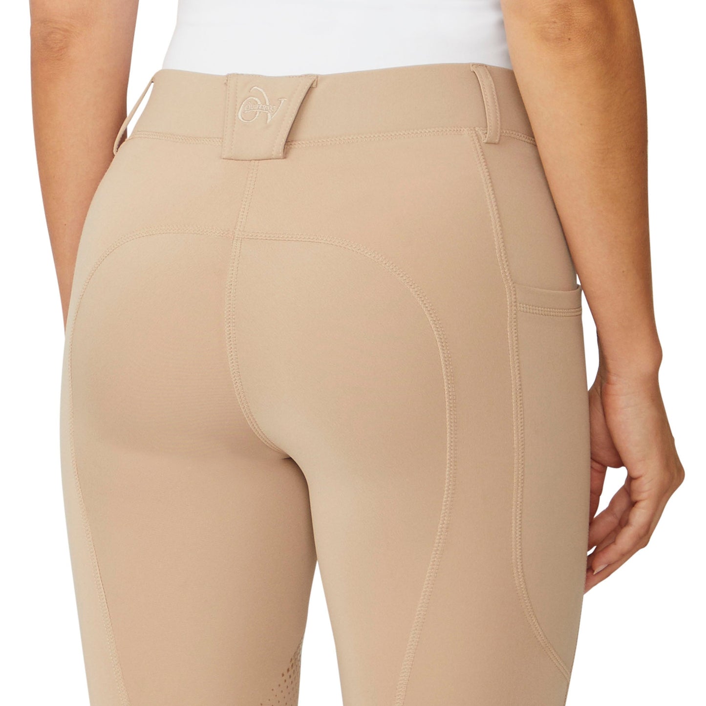 Ovation Women's Equinox Knee Patch Breech - Neutral Beige