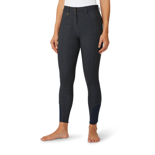 Ovation Women's SoftFlex Silicone Knee Patch Breech - Indigo