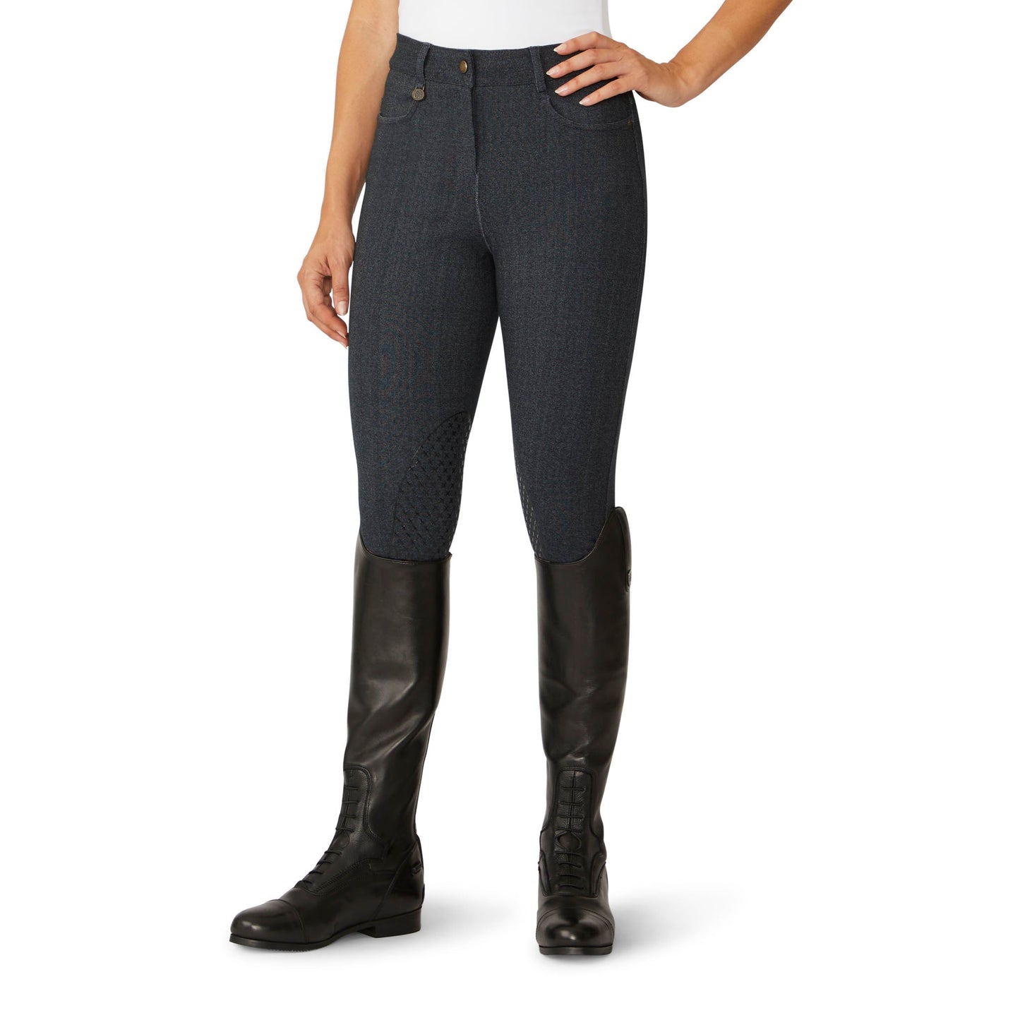 Ovation Women's SoftFlex Silicone Knee Patch Breech - Indigo