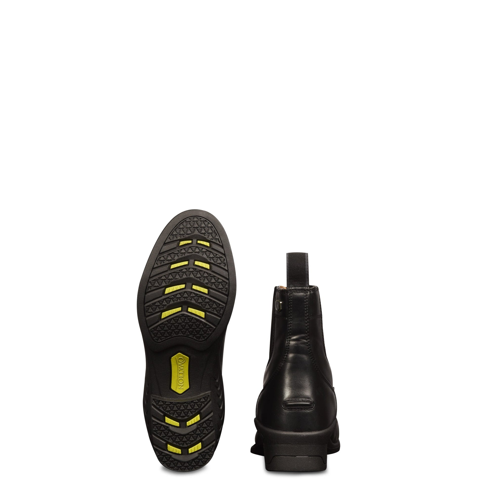 Black vegan paddock boot gripped sole