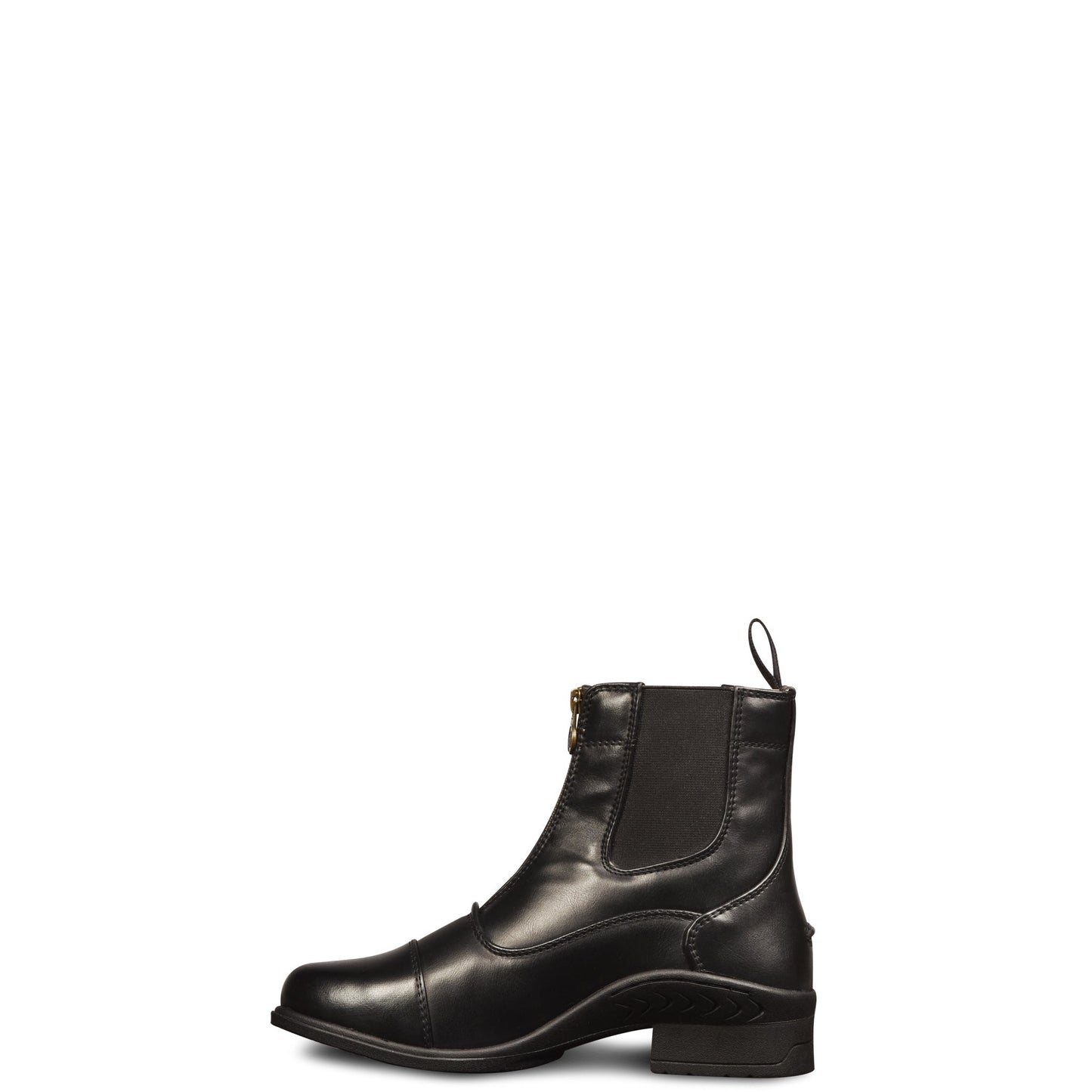 Black vegan leather paddock boot