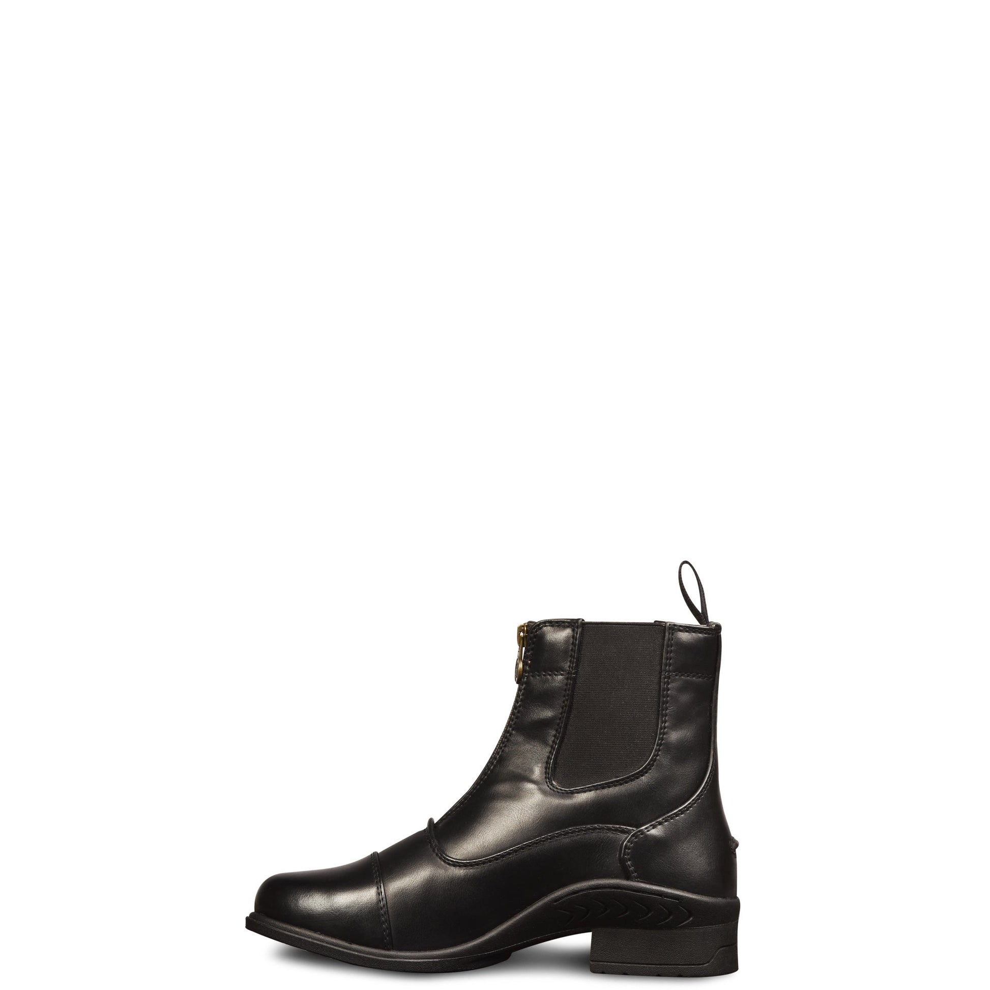 Black vegan leather paddock boot