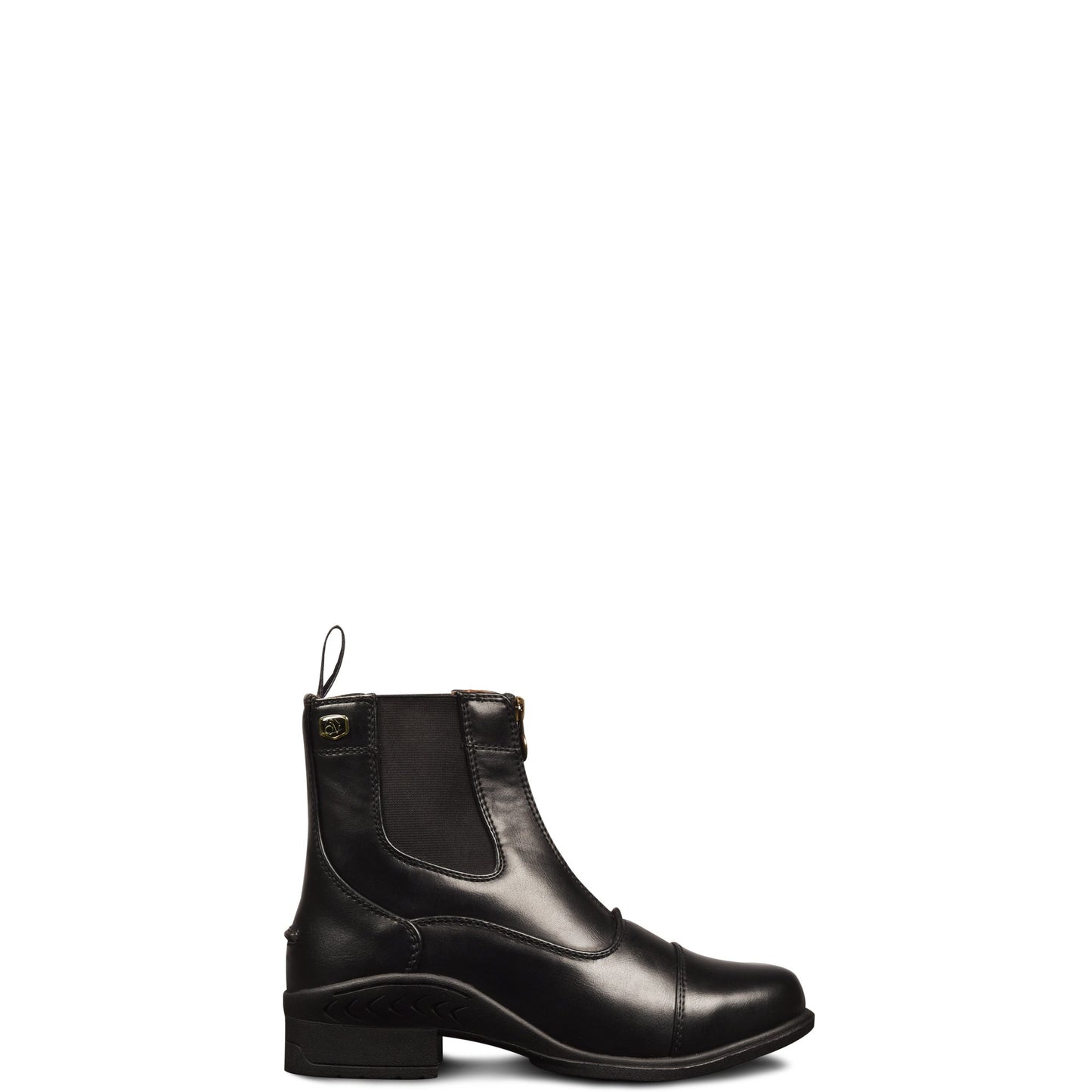 Black vegan leather paddock boot