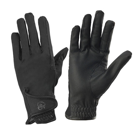 black riding gloves