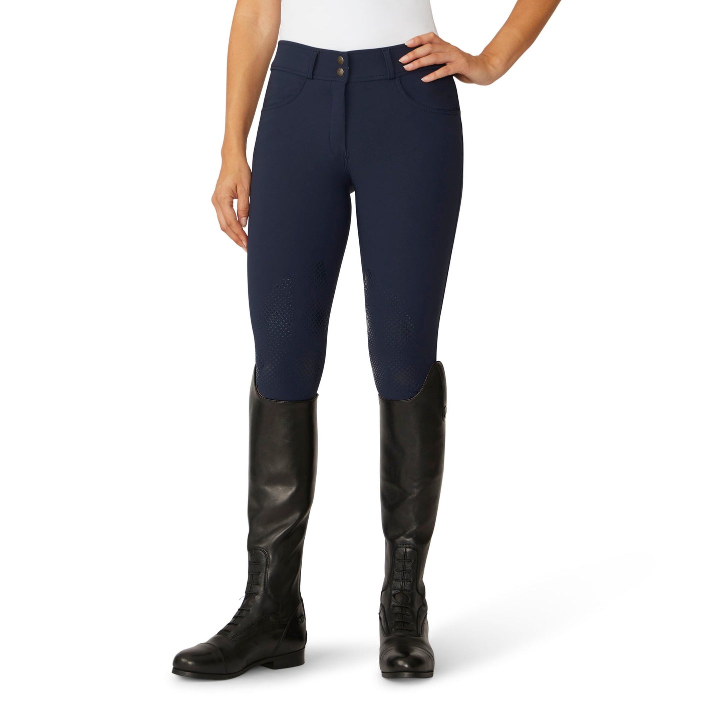 Ovation Women's Bellissima II Silicone Knee Patch Breech - Indigo