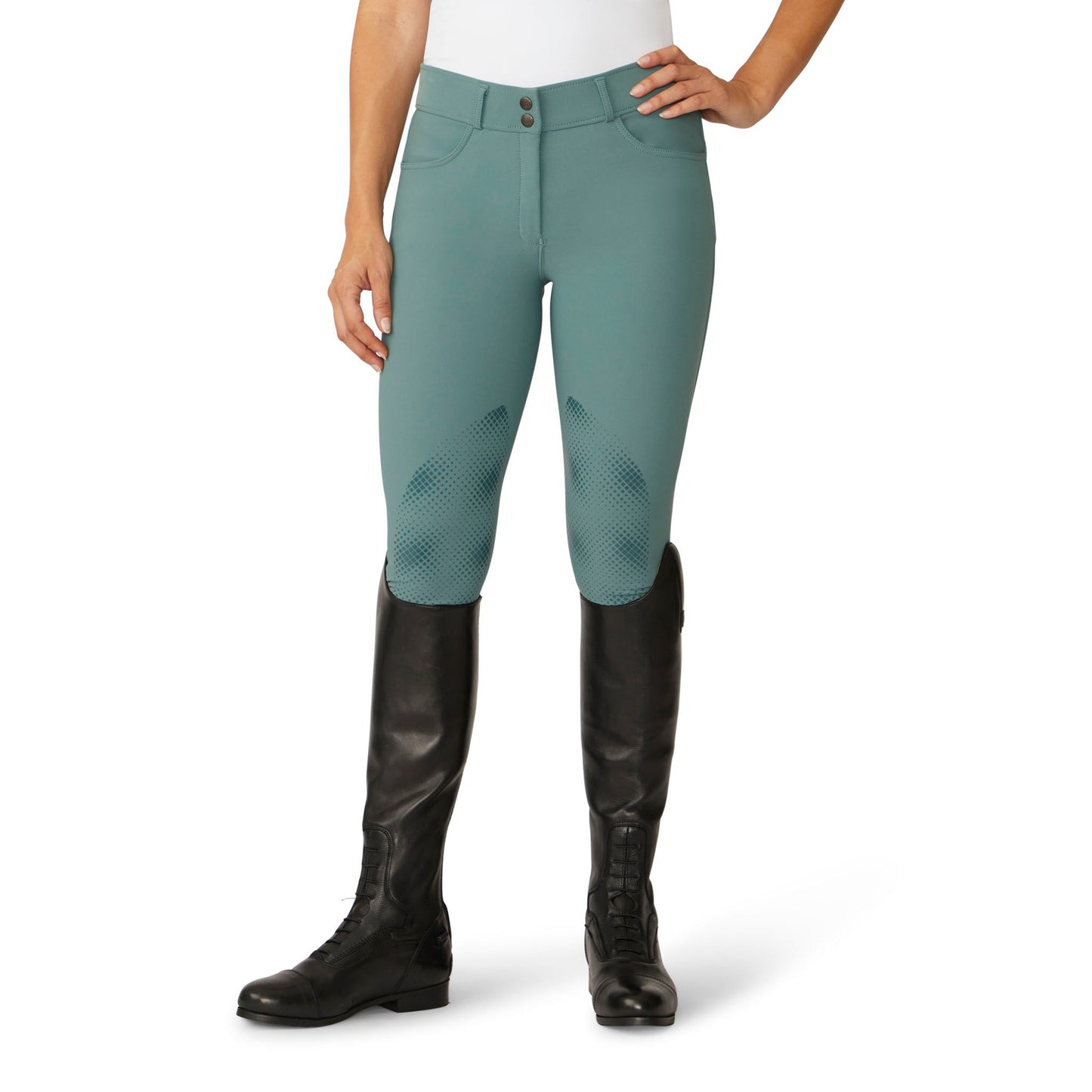 Ovation Women's Bellissima II Silicone Knee Patch Breech - Indigo