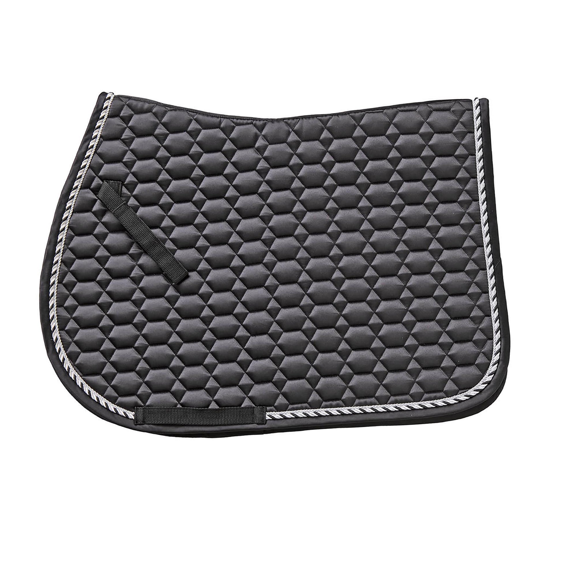 black satin quilted saddle pad