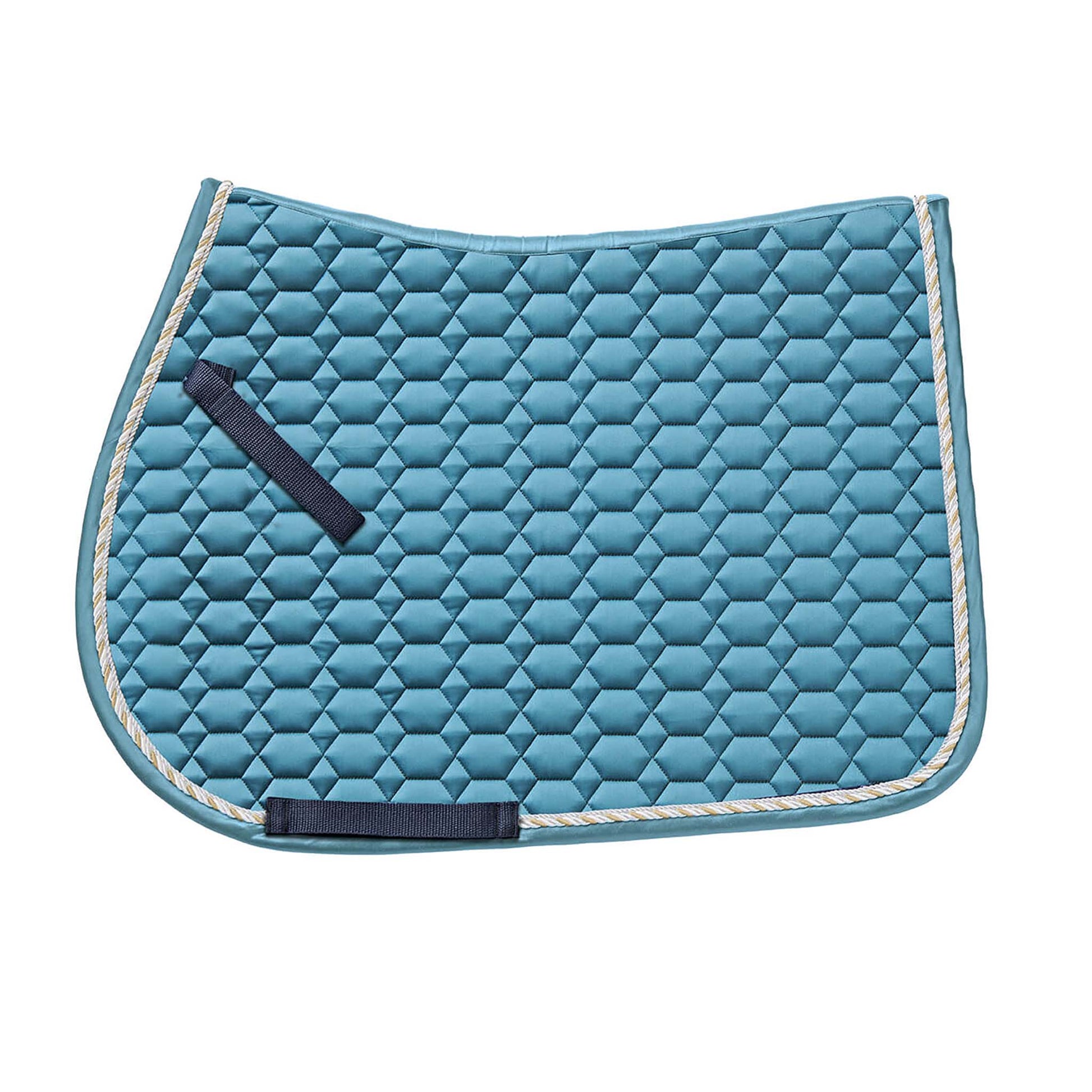 quilted satin saddle pad sky blue