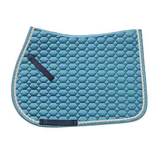 quilted satin saddle pad sky blue