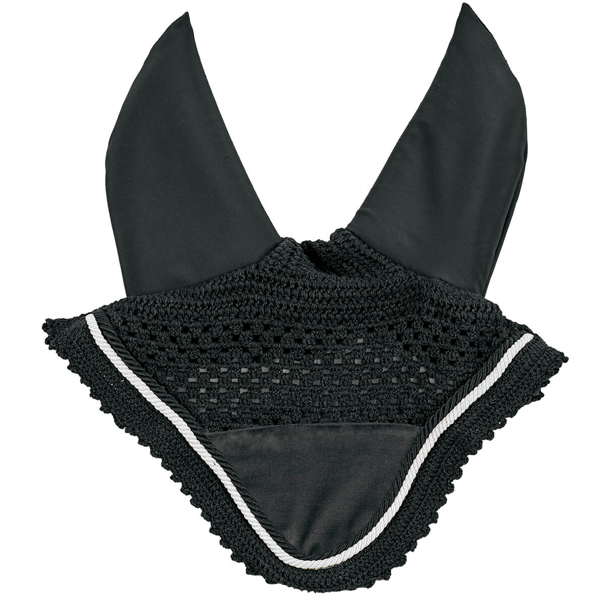 black and white horse ear bonnet