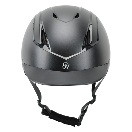 black riding helmet